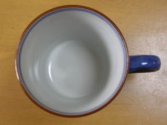 清水焼　陶遊窯　帯雲錦（赤）マグカップ