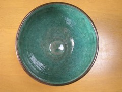 美濃焼　カネ高窯　トルコブルー抹茶碗
