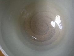 美濃焼　丸義窯　粉引白流し抹茶碗
