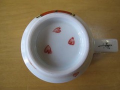 波佐見焼　陶工房・楽　桜と赤鬼さんマグカップ（大）
