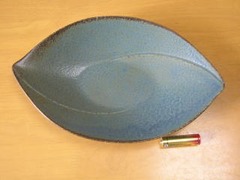 美濃焼　山吾陶器ナイルブルーパスタ皿（1枚）