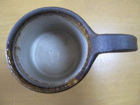 信楽焼　古仙堂窯　ブラウンタグマグカップ