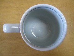 三川内焼　嘉泉窯　菊（赤）マグカップ