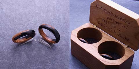 木の指輪屋さん 木の指輪 木婚式 金属アレルギー
