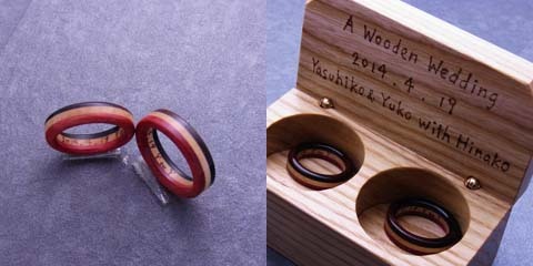 木の指輪　木婚式　5年目　結婚記念日　プレゼント