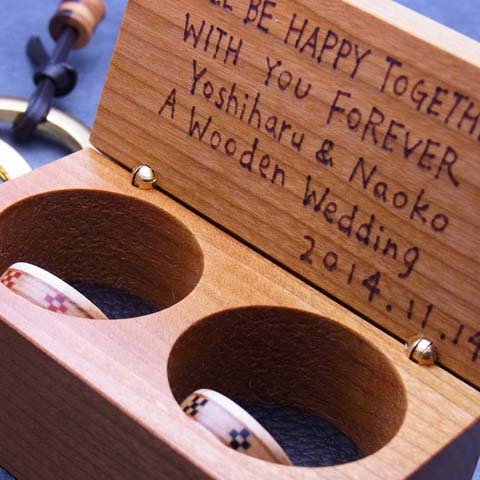 プレゼント 木の指輪 木婚式 記念品