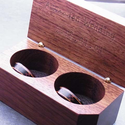 プレゼント 木の指輪 木婚式 記念品