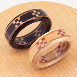 プレゼント 木の指輪　木婚式　記念品