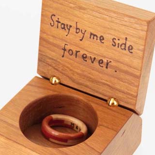 木製指輪　木婚式