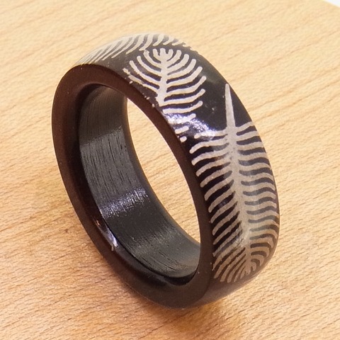 銀　シルバー　木　指輪