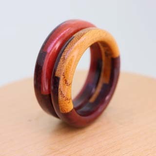 木製　指輪